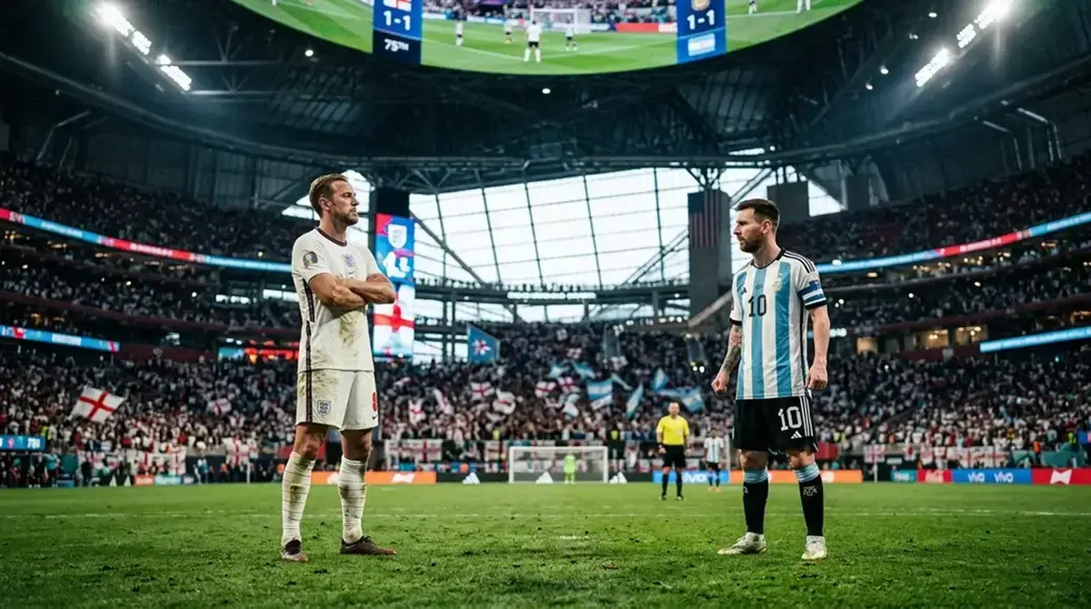 Optakt til VM-semifinalen England mod Argentina den 15. juli 2026 i Atlanta