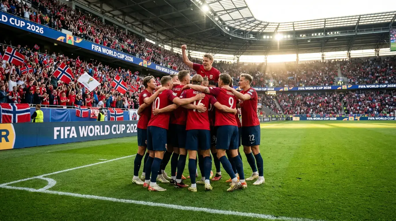 Erling Haaland og det norske landshold på fodboldbanen ved VM 2026