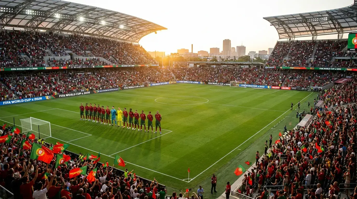 Cristiano Ronaldo og det portugisiske landshold på fodboldbanen