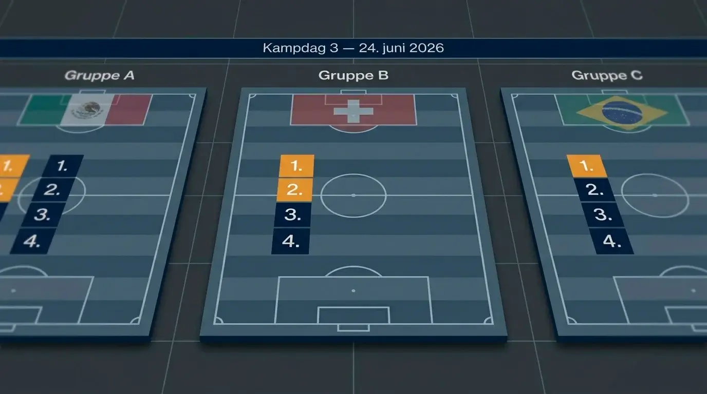 Recap af MD3 i Gruppe A, B og C ved VM 2026 med slutstillinger og målscorere