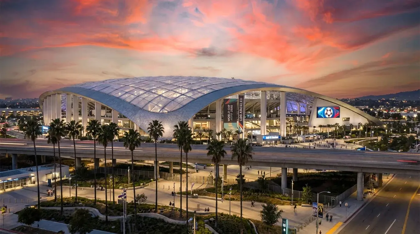 SoFi Stadium i Los Angeles Inglewood hvor VM 2026 kampe afholdes