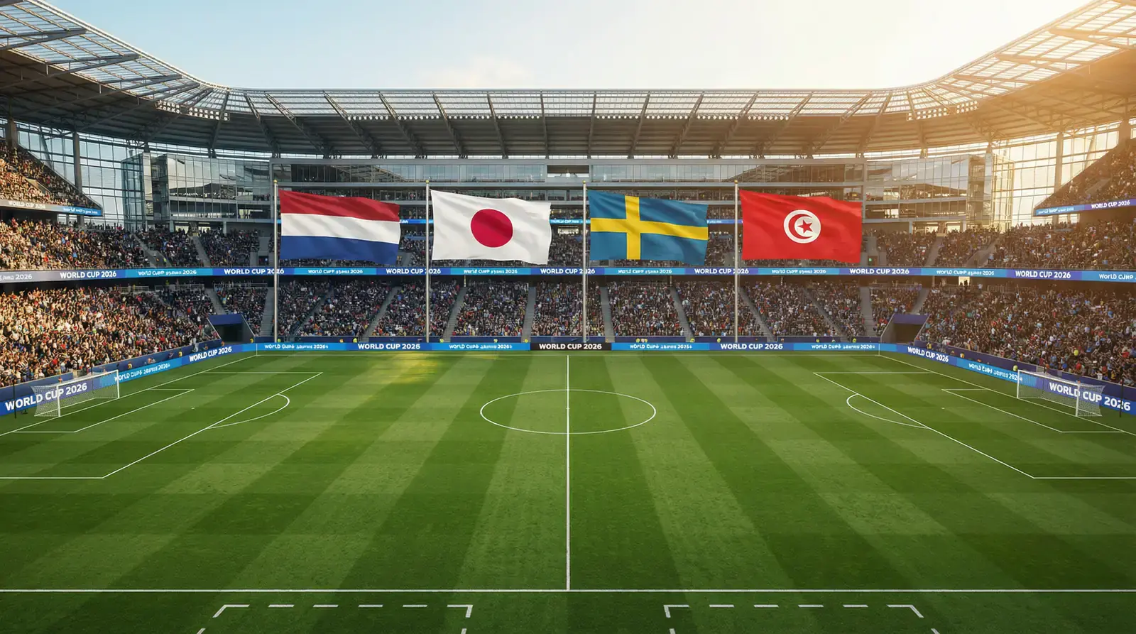 VM 2026 Gruppe F med Holland, Japan, Sverige og Tunesien i nordamerikansk gruppespil