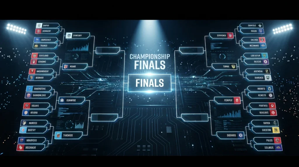 Strategisk bracket for VM 2026 knockout-fasen med fokus på key matchups og betting-muligheder