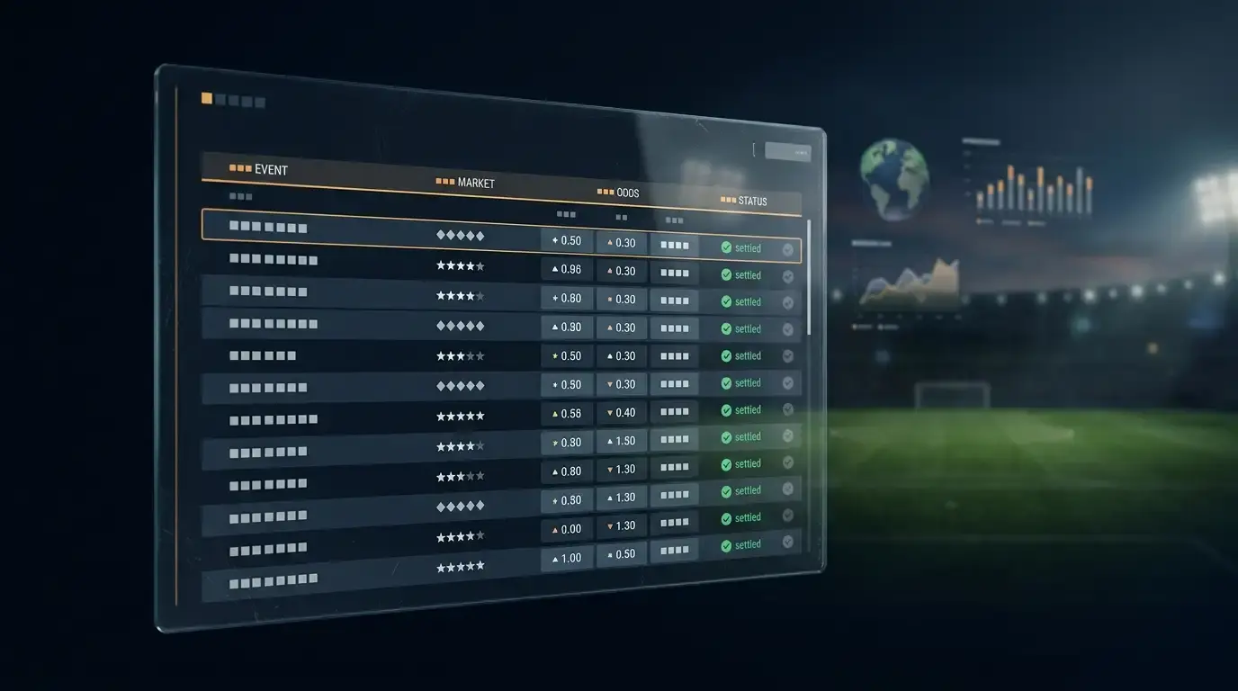 Odds-tavle med afregnede markeder efter VM 2026