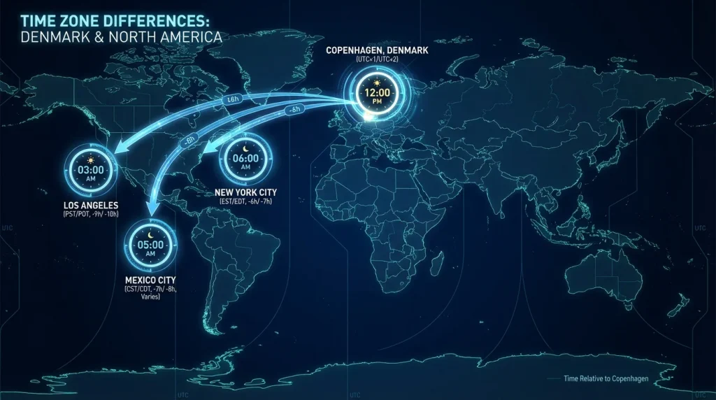 Tidszoneoversigt for danske fans med kamptidspunkter i CEST for alle VM 2026 spillesteder